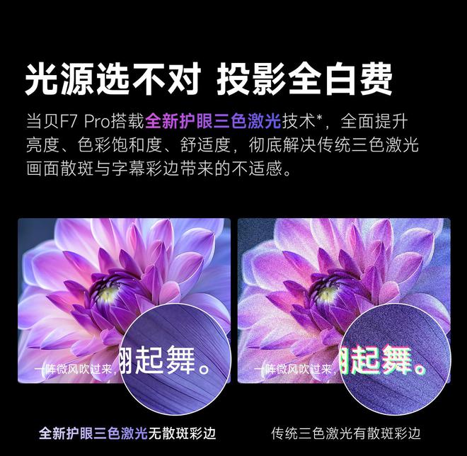 7 Pro3600流明高亮度白天观影毫无压力麻将胡了电子游戏618客厅投影仪选择当贝F(图2)